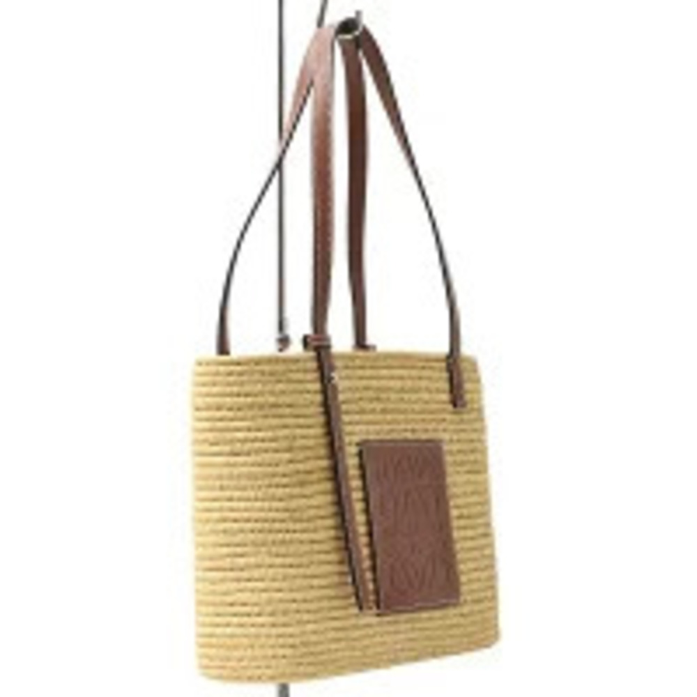 Loewe Square Basket Shoulder Bag Raffia - Picture 3 of 10